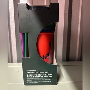 NEW venti holiday Starbucks tumblers with straws